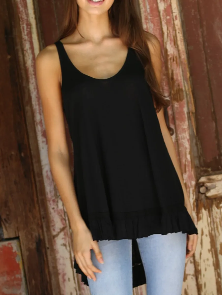 All the More Lace Hem Tank