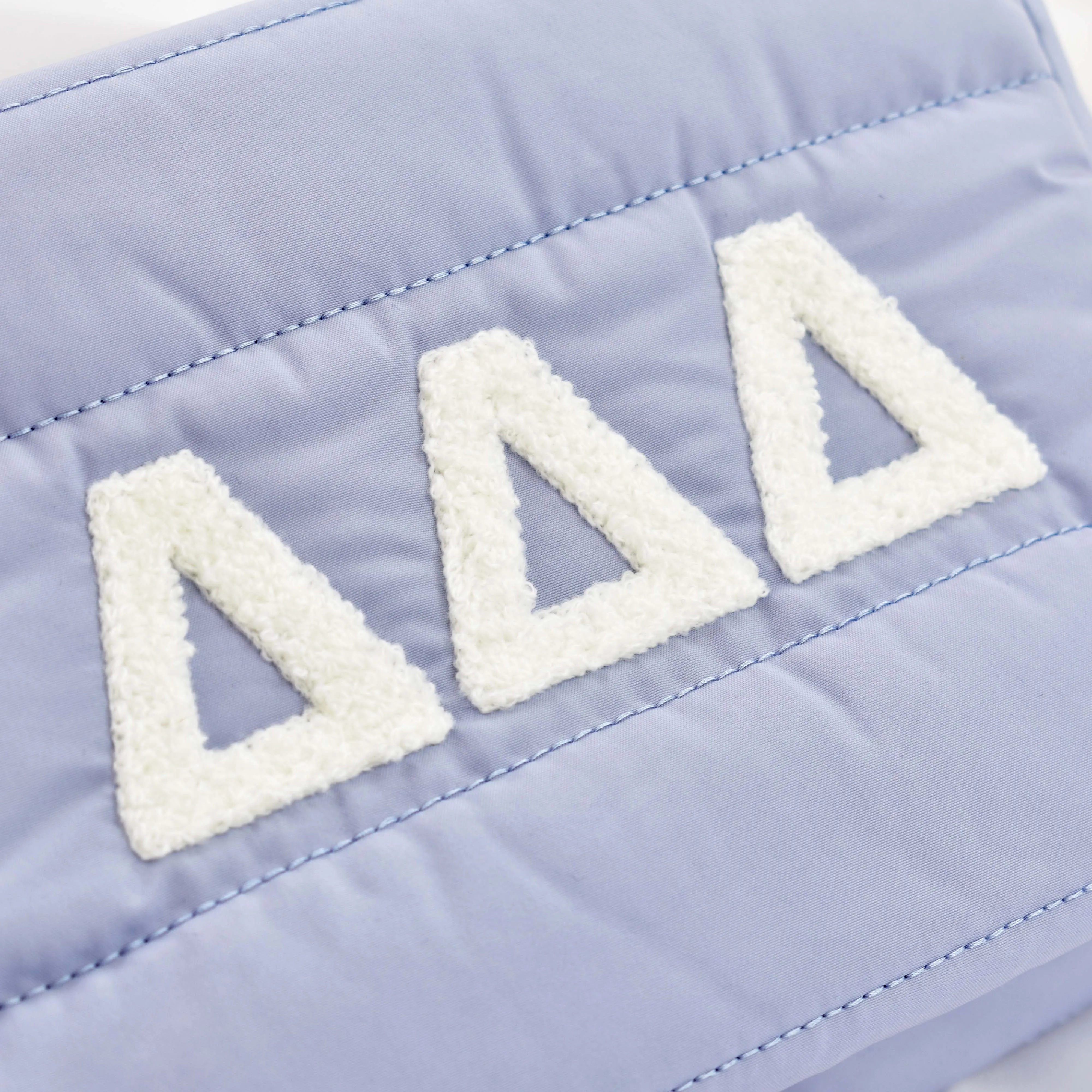 Alpha Gamma Delta Makeup Bag - Puffer Style with Sorority Letters