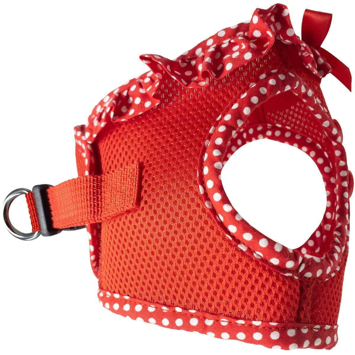 American River Dog Harness Red Polka Dot