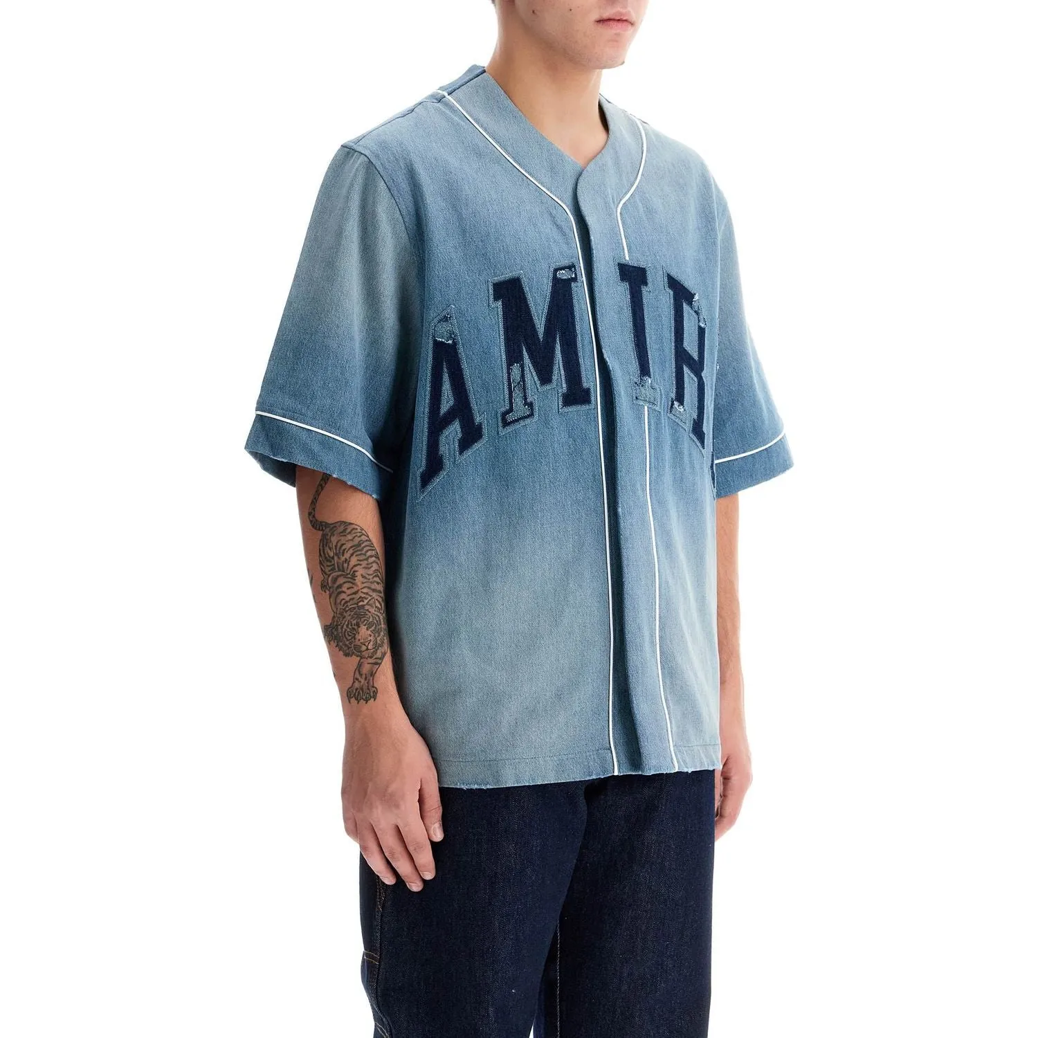 Amiri sunfaded baseball shirt