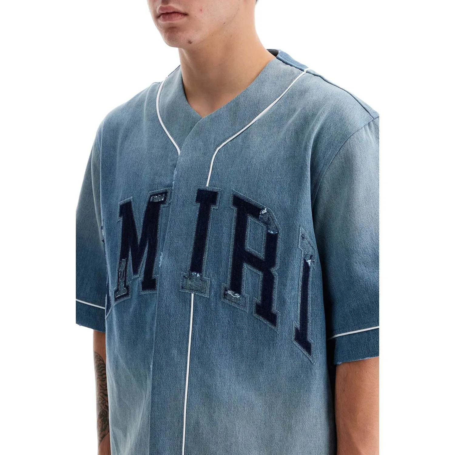 Amiri sunfaded baseball shirt