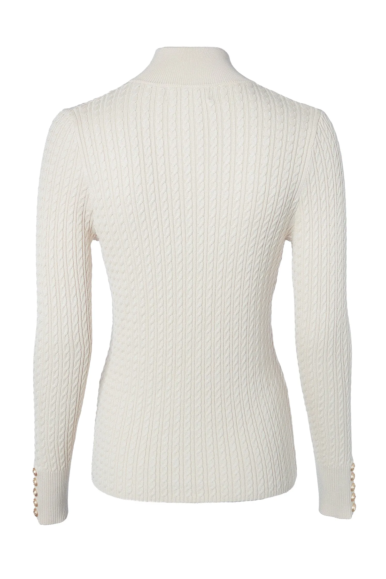 Ava Half Zip Knit (Almond)