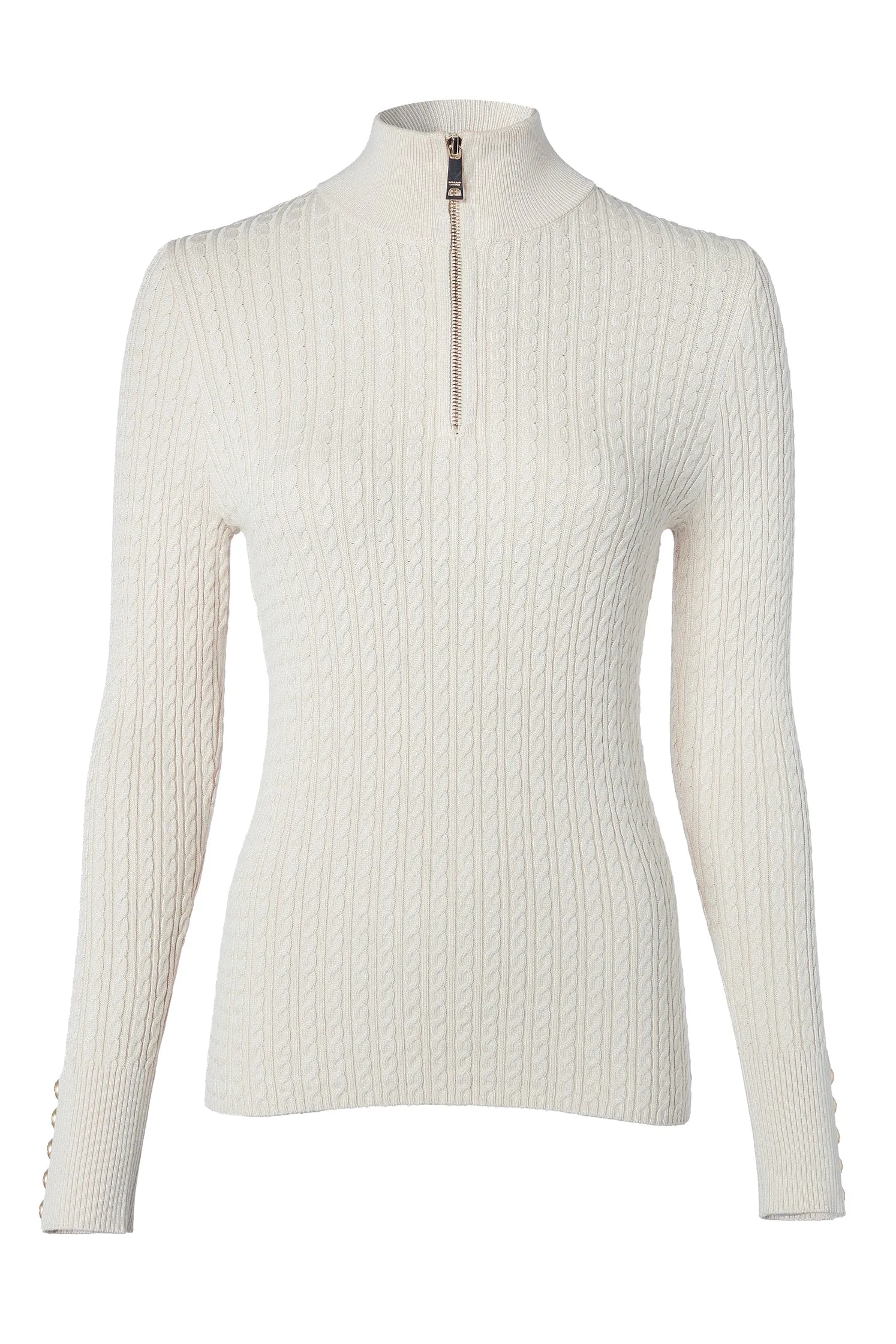 Ava Half Zip Knit (Almond)