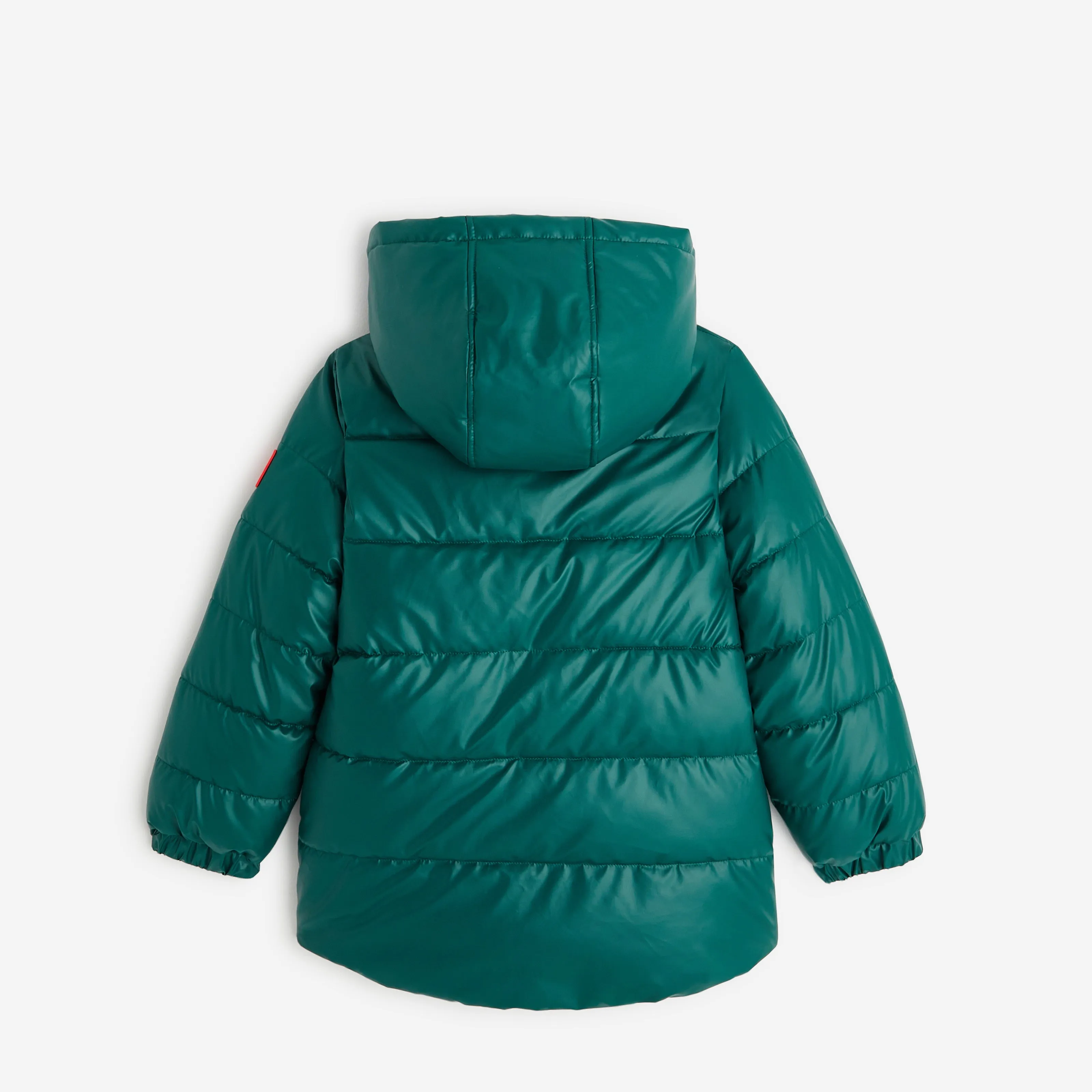 Boys' green puffer coat