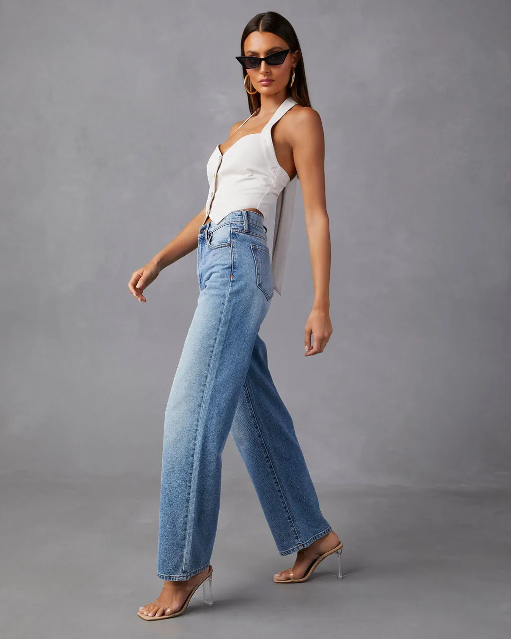 Brandis High Rise Straight Leg Jeans