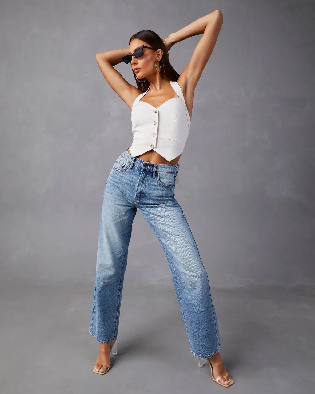 Brandis High Rise Straight Leg Jeans