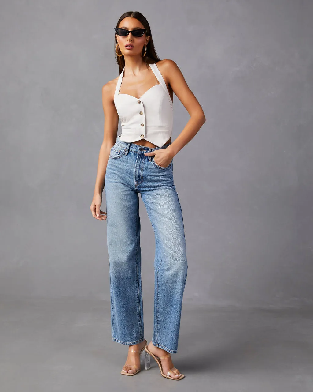 Brandis High Rise Straight Leg Jeans