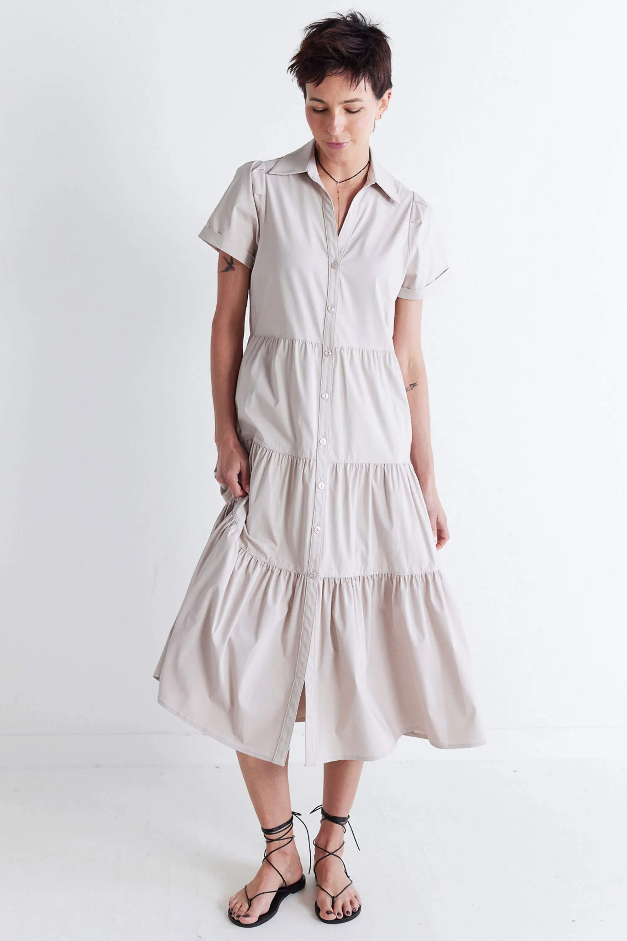 Breaking Free Long Poplin Dress