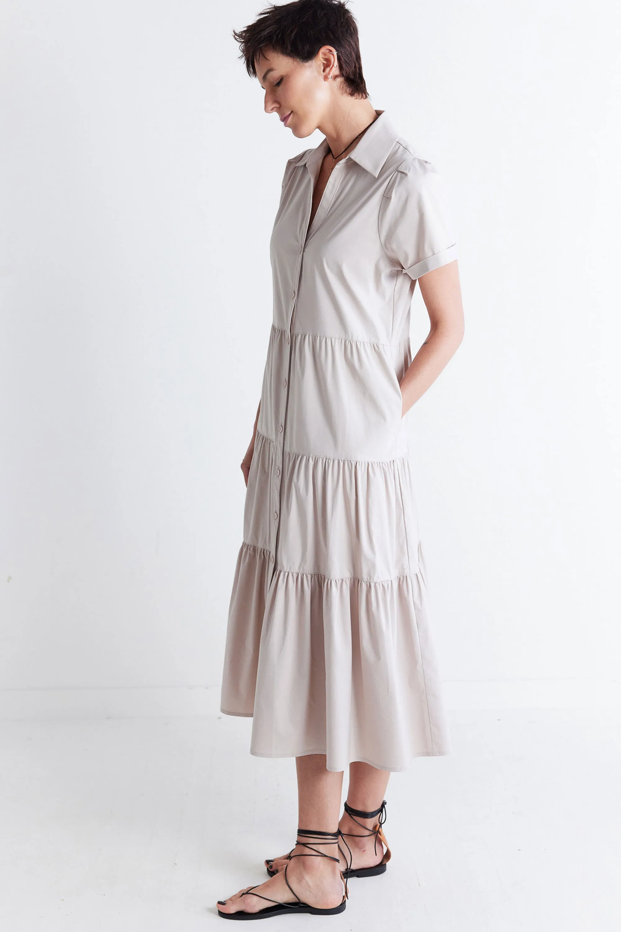 Breaking Free Long Poplin Dress