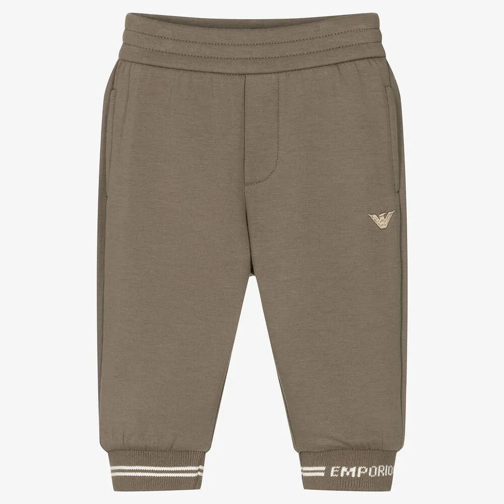 Brown Logo Baby Milano Sweatpants