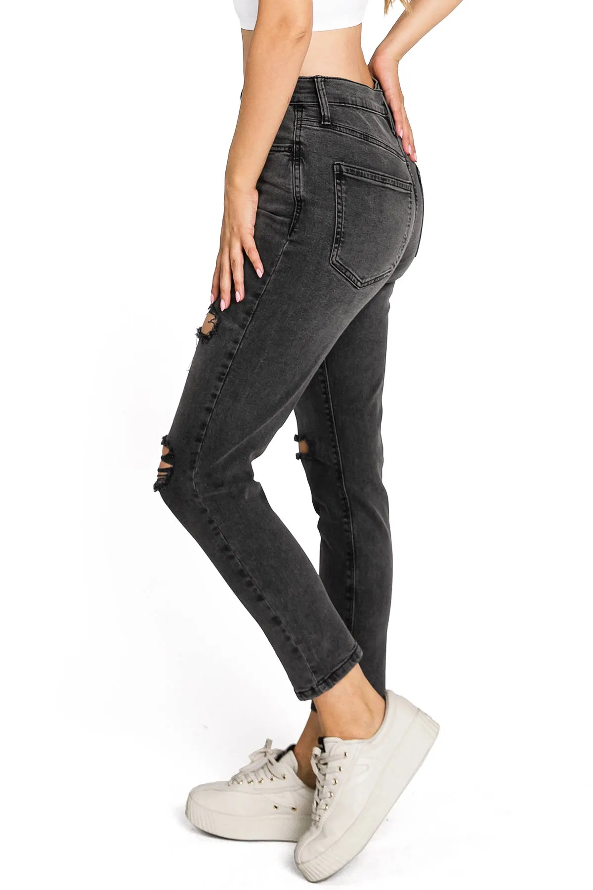 Carbon High Rise Mom Jeans