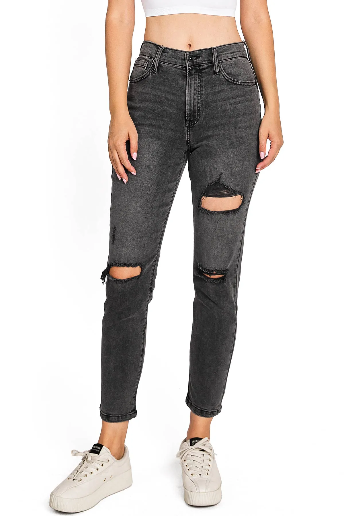 Carbon High Rise Mom Jeans