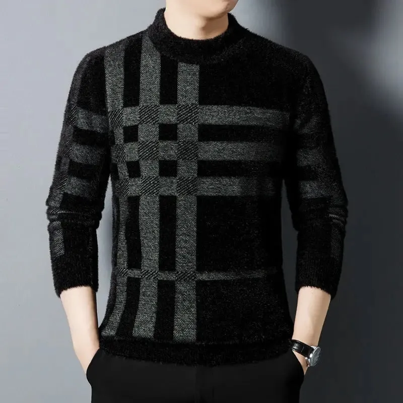 Casual All-matching Striped Thickened sweater