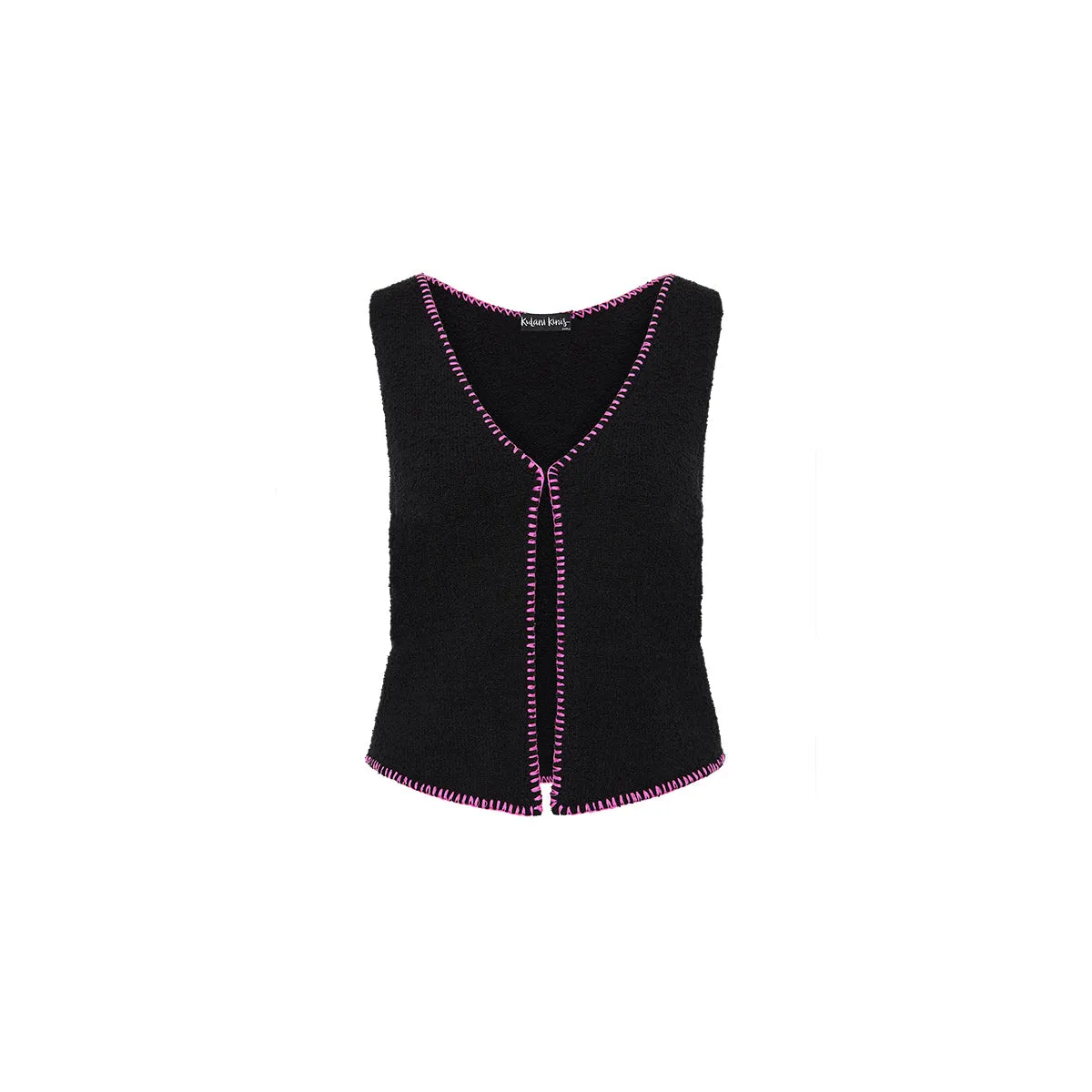 Classic Knit Vest - Black