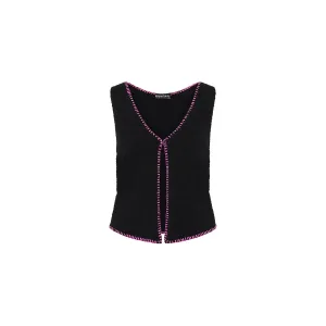 Classic Knit Vest - Black