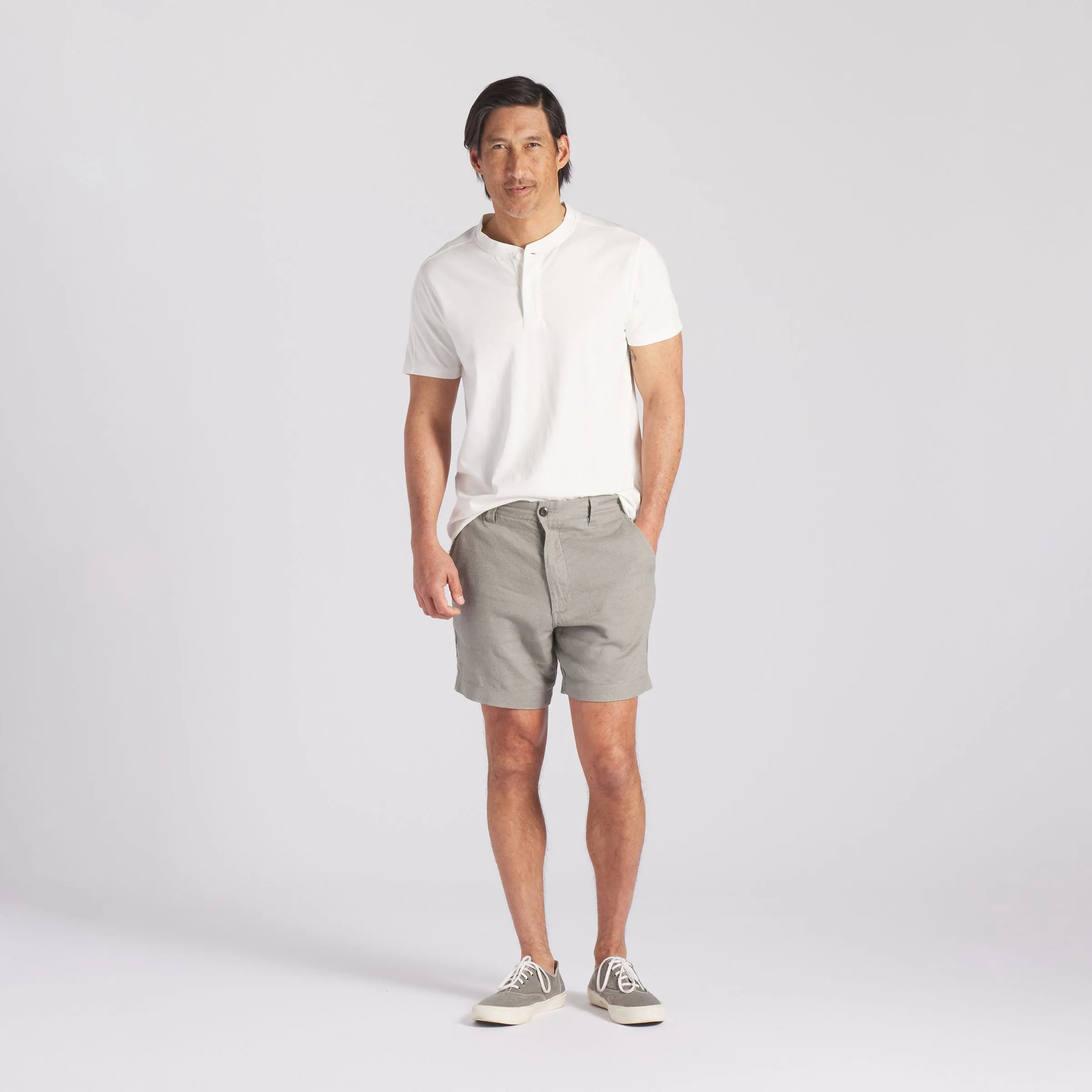 Cooper Short Sleeve Henley - Oatmeal