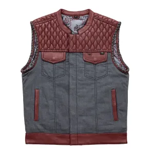 Count - Men's Leather/Denim Motorcycle Vest - Limited Edition