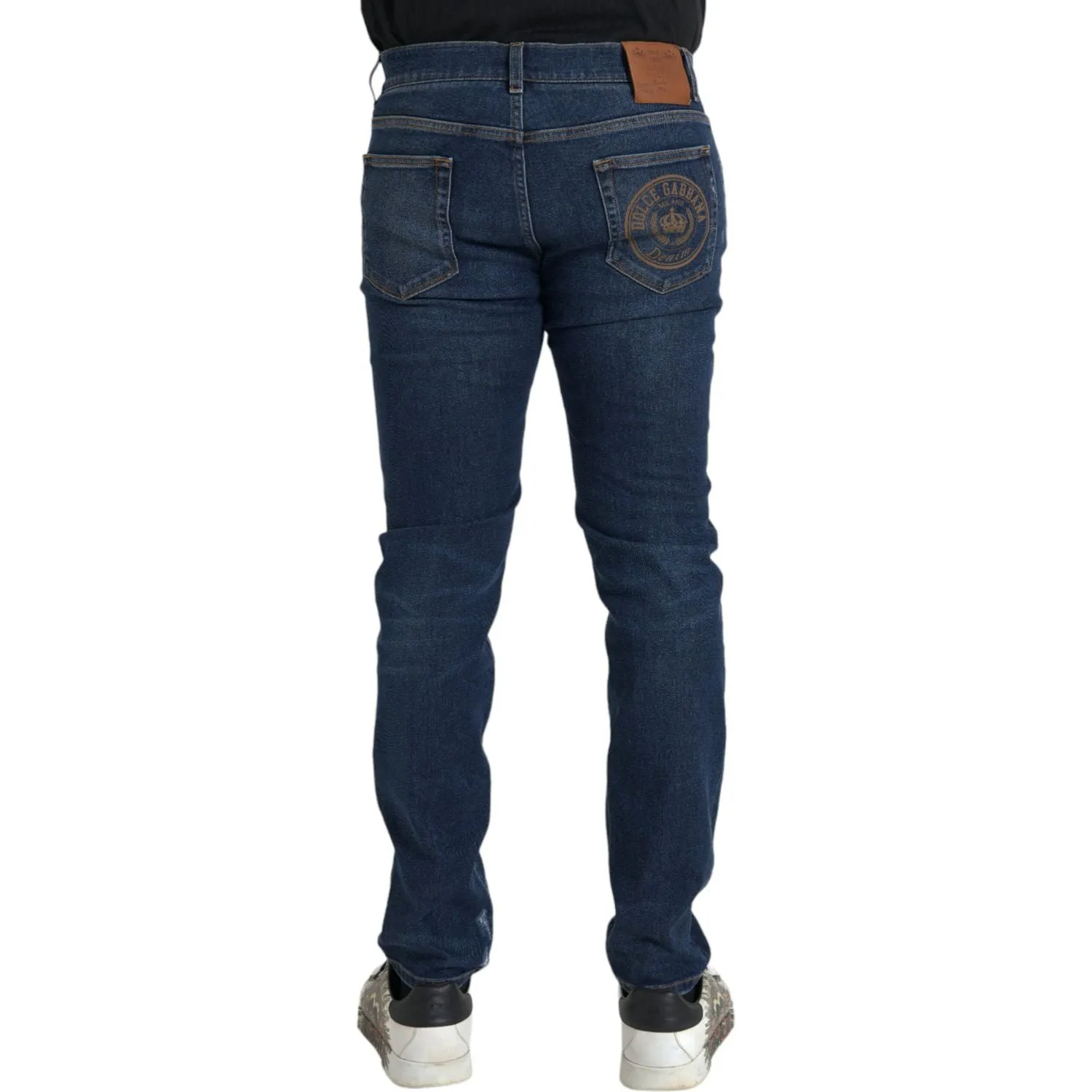 Dolce & Gabbana Blue Slim Fit Cotton Skinny Men Denim Jeans