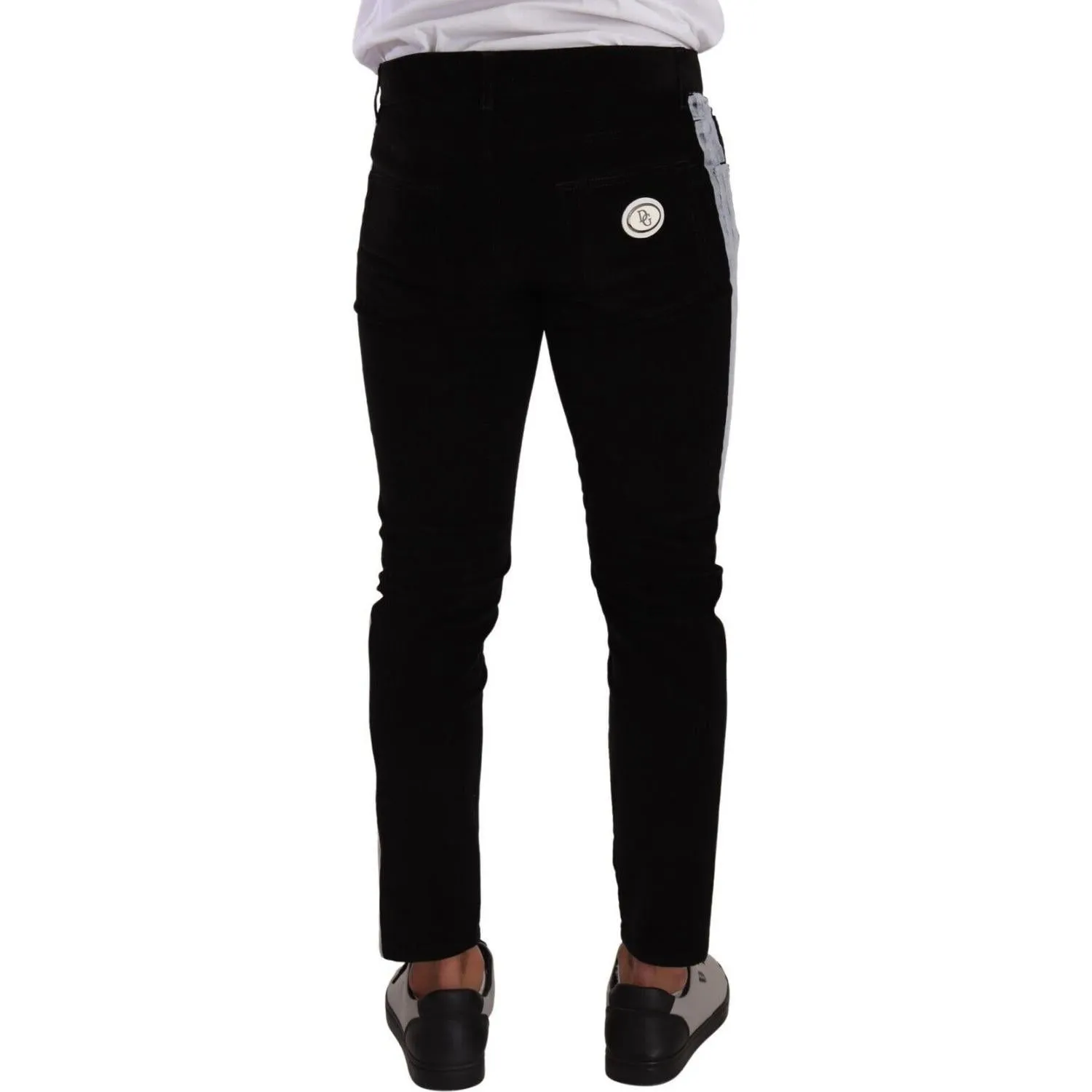 Dolce & Gabbana Elegant Slim-Fit Cotton Black Jeans