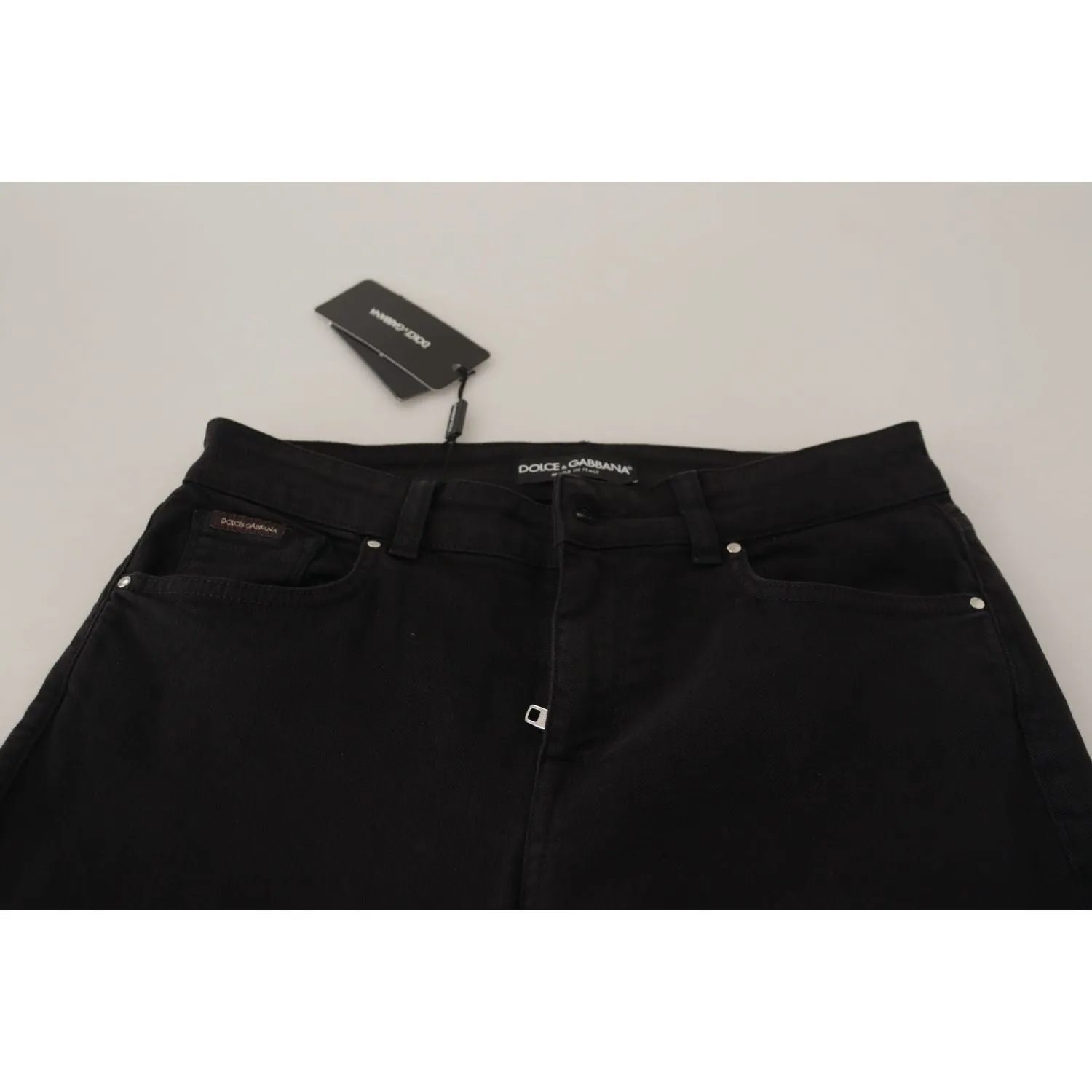 Dolce & Gabbana Sleek Black Cotton Stretch Skinny Jeans