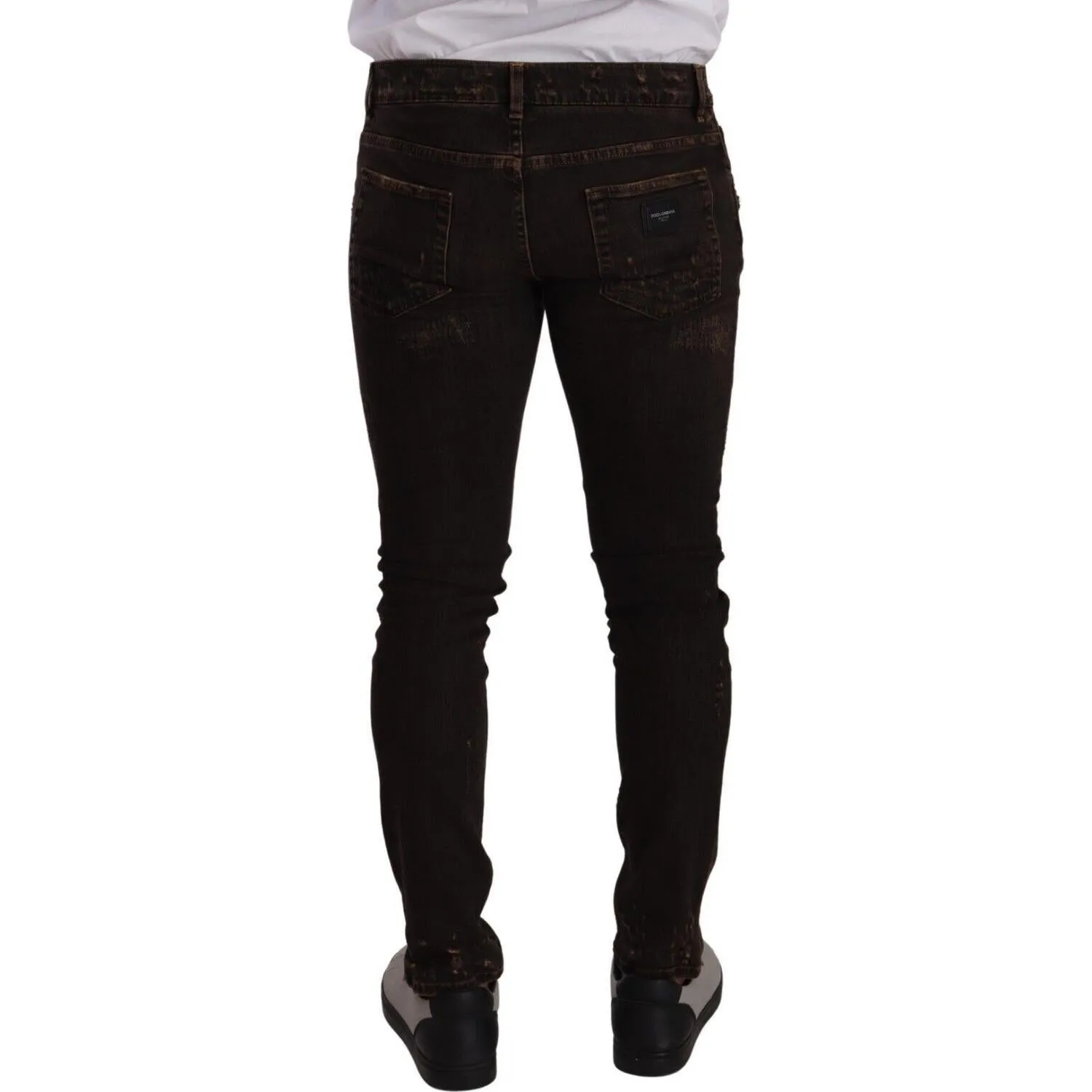 Dolce & Gabbana Slim Fit Distressed Skinny Denim Jeans