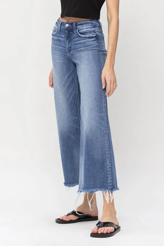 High Rise Cropped Leg Jeans