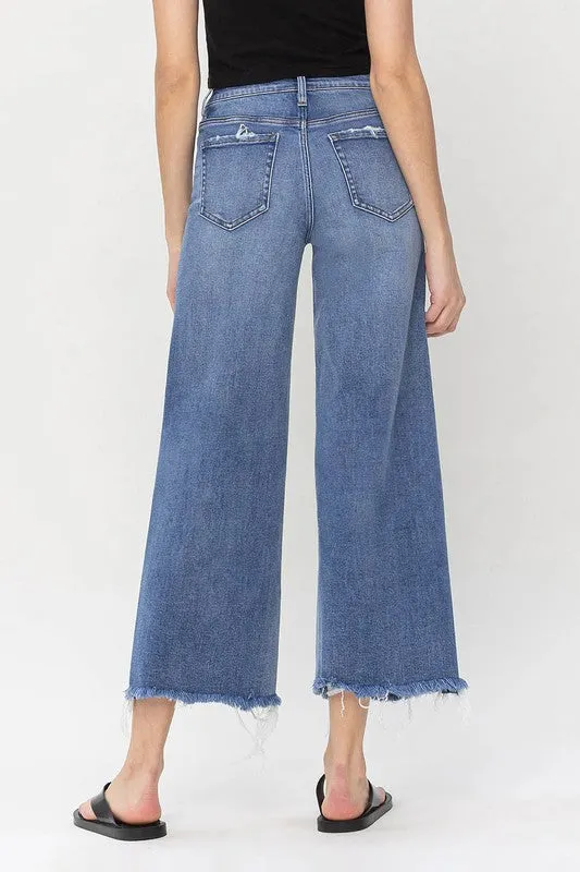 High Rise Cropped Leg Jeans