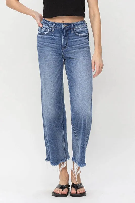 High Rise Cropped Leg Jeans