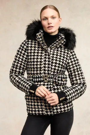 Holland Cooper Moritz Ladies Jacket in Ecru Houndstooth