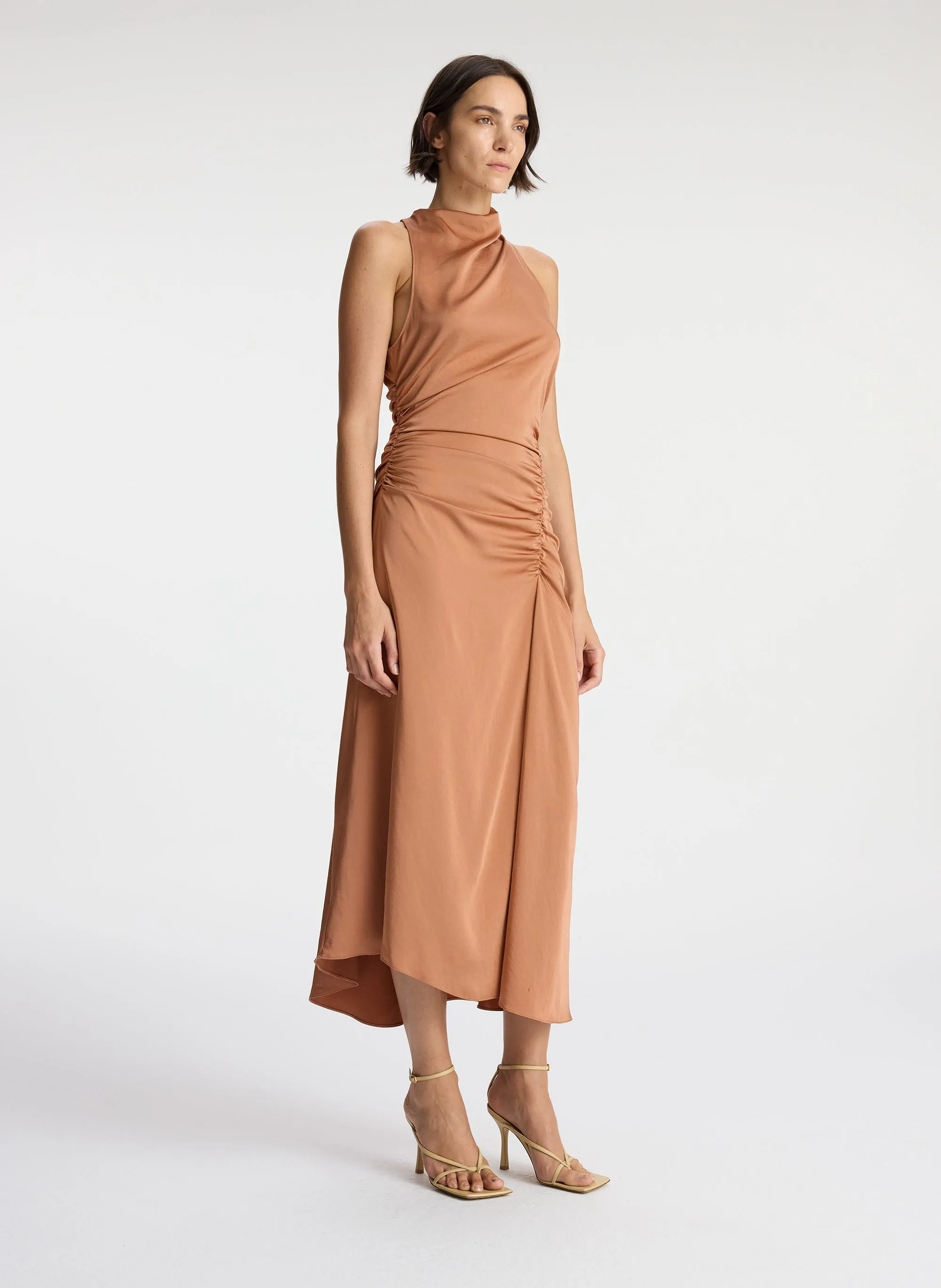 Inez Satin Midi Dress