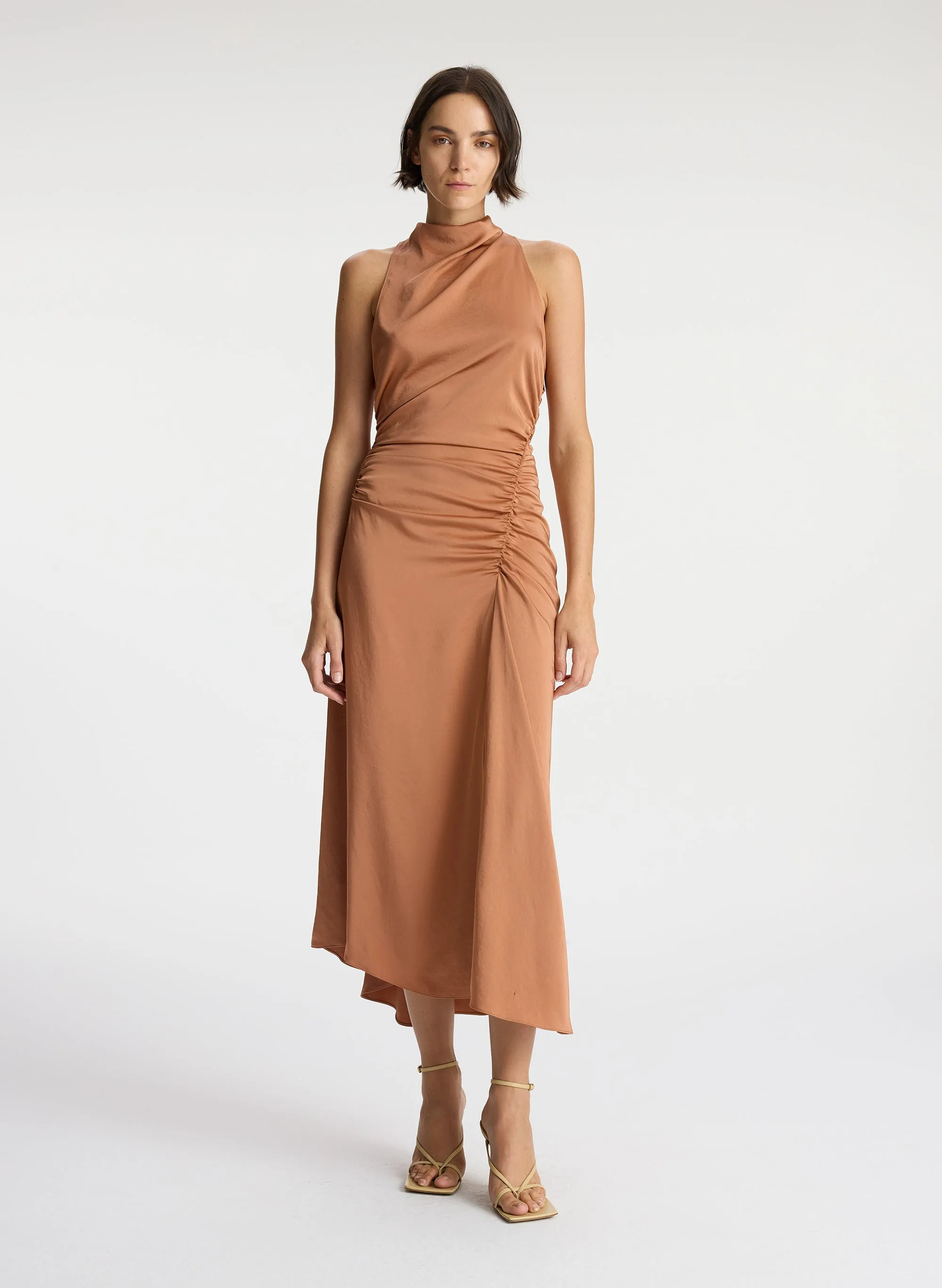 Inez Satin Midi Dress