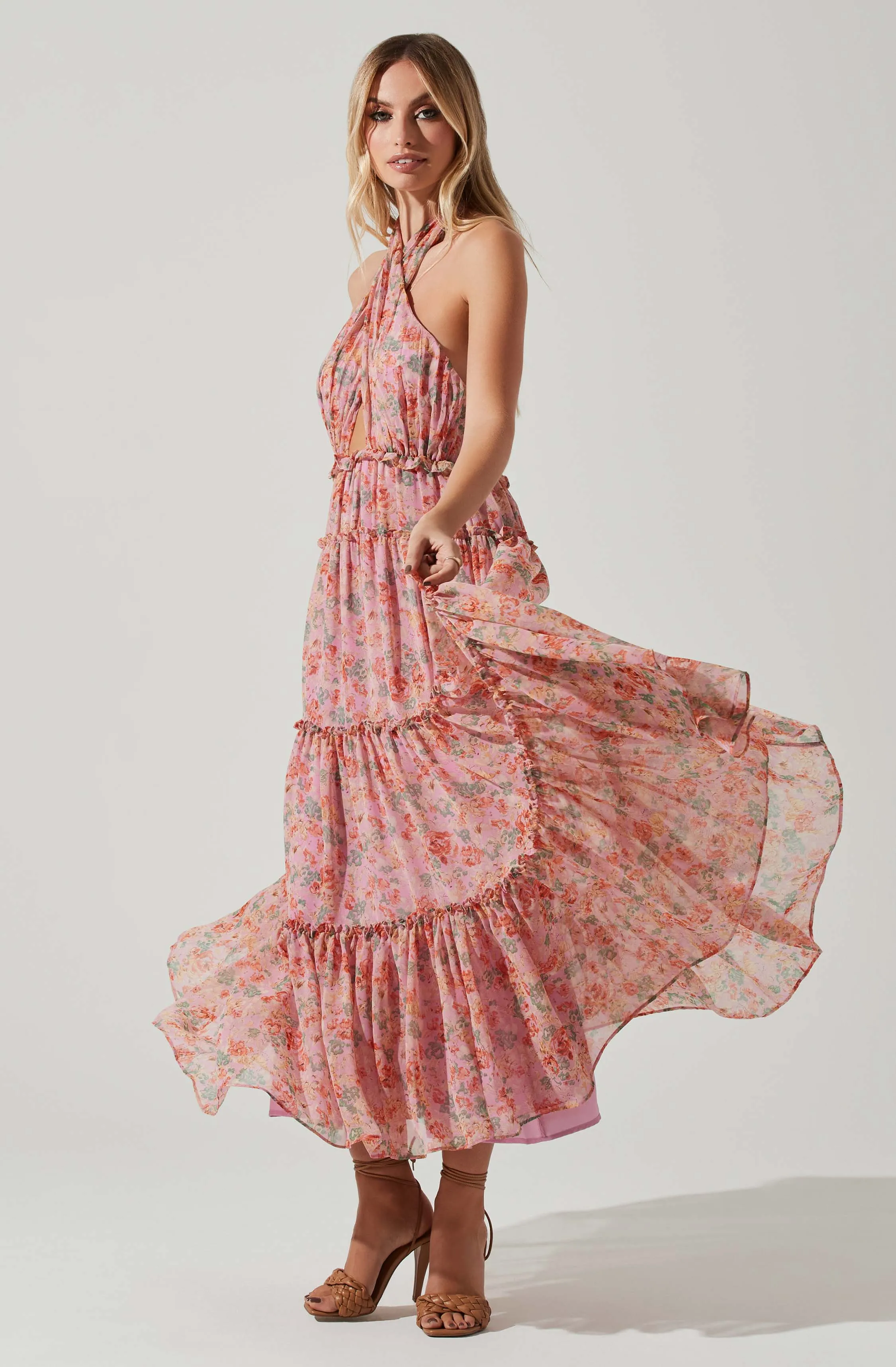 Jaidee Floral Tiered Maxi Dress