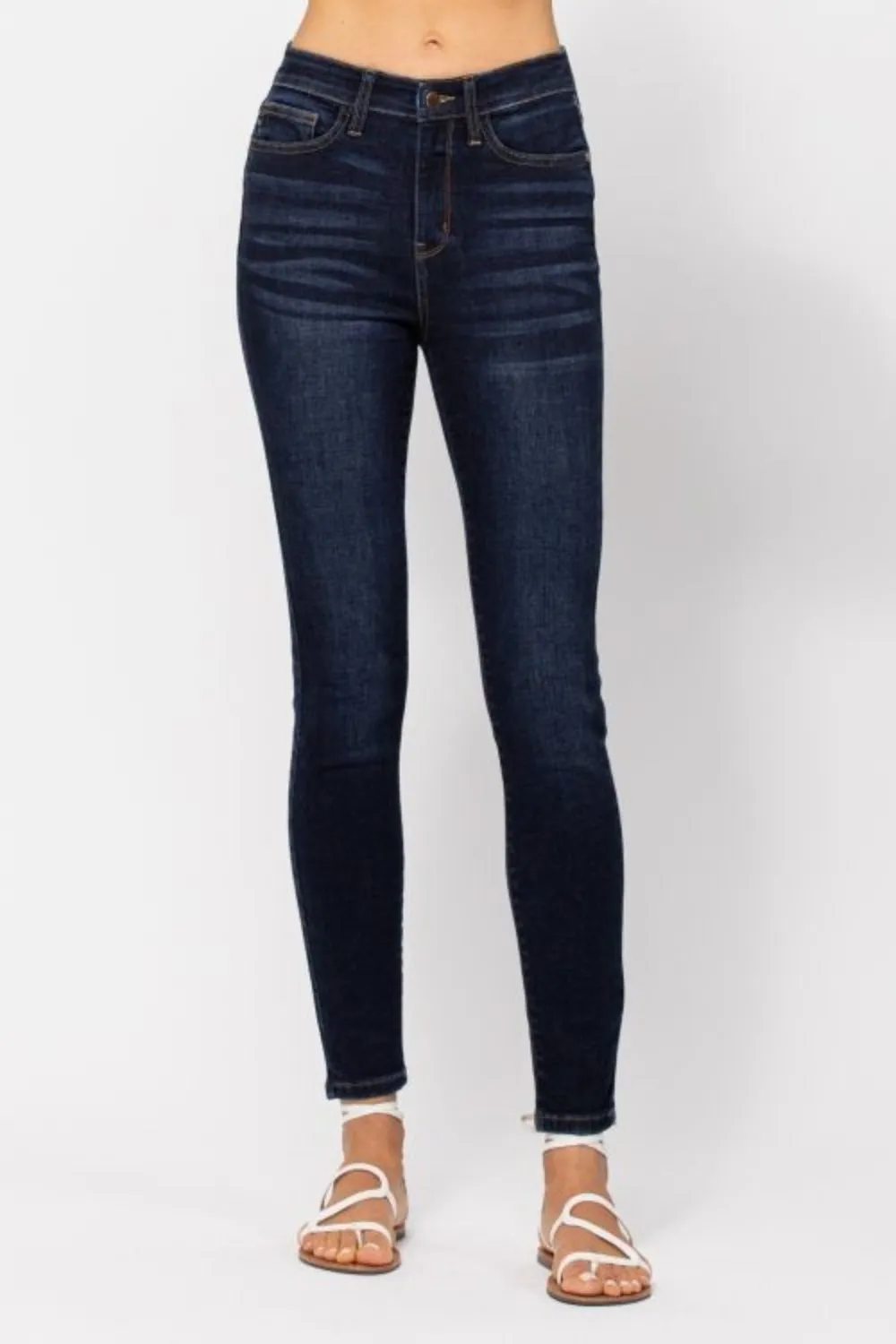 Judy Blue High Waist Skinny Jeans in Dark Wash