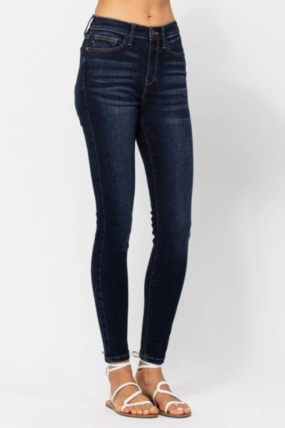 Judy Blue High Waist Skinny Jeans in Dark Wash