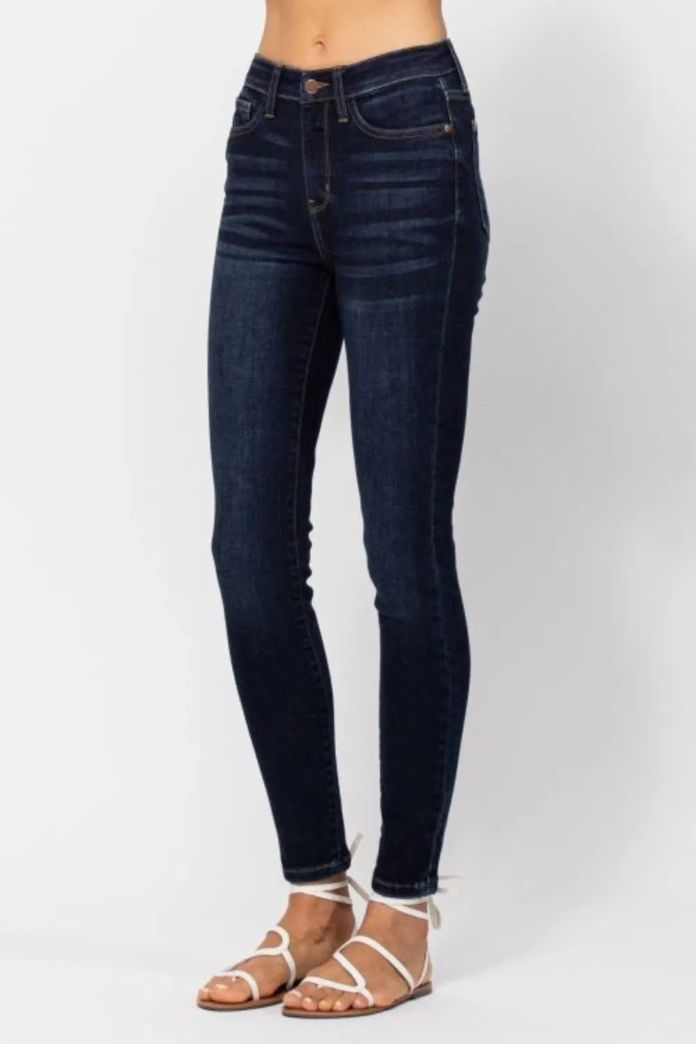 Judy Blue High Waist Skinny Jeans in Dark Wash