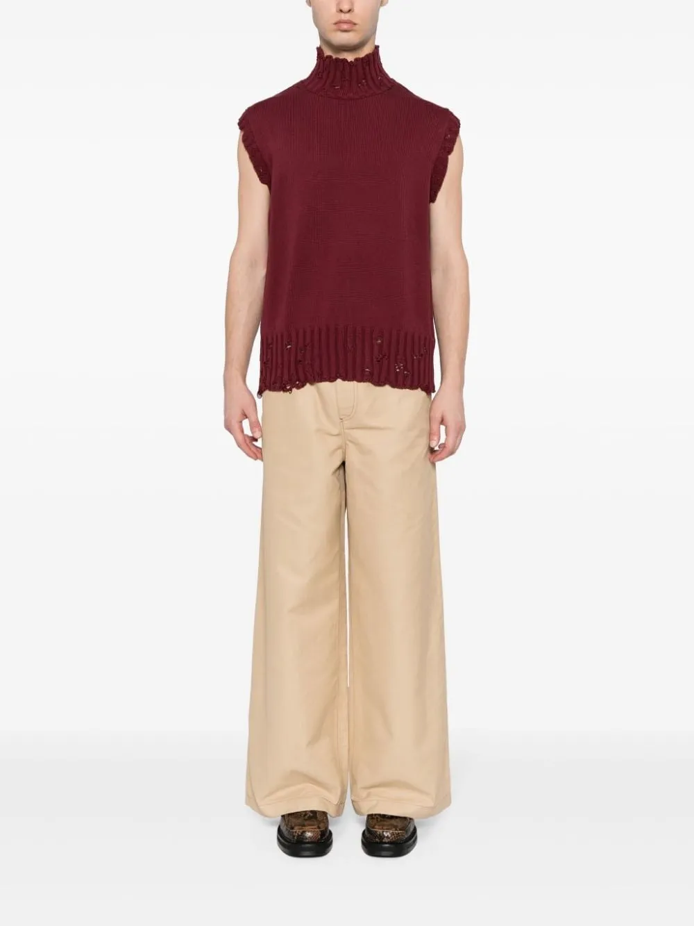 MARNI STRAIGHT-LEG WOVEN TROUSERS