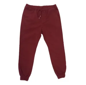 Maroon Twill Joggers