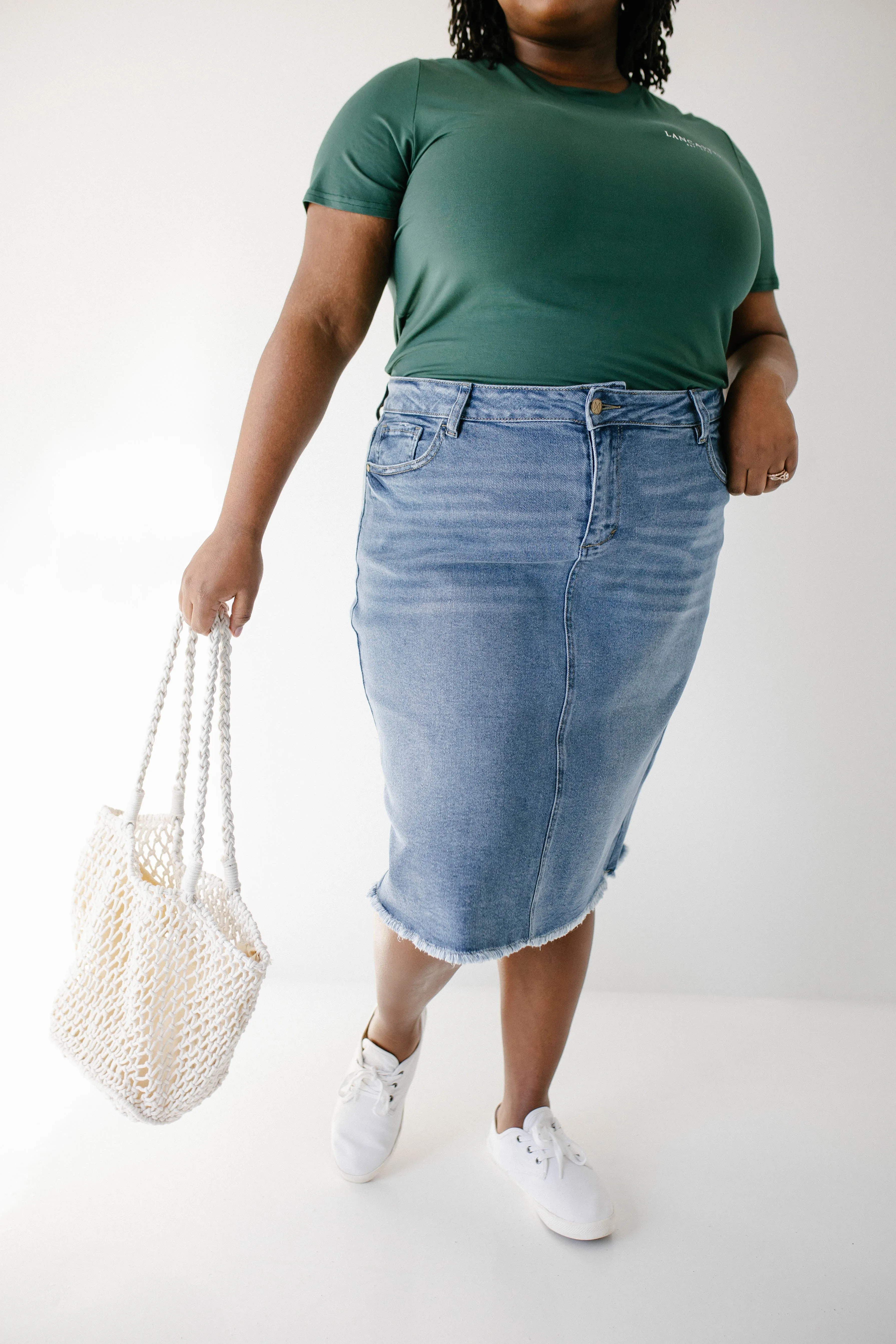 'Nala' Distressed Denim Skirt