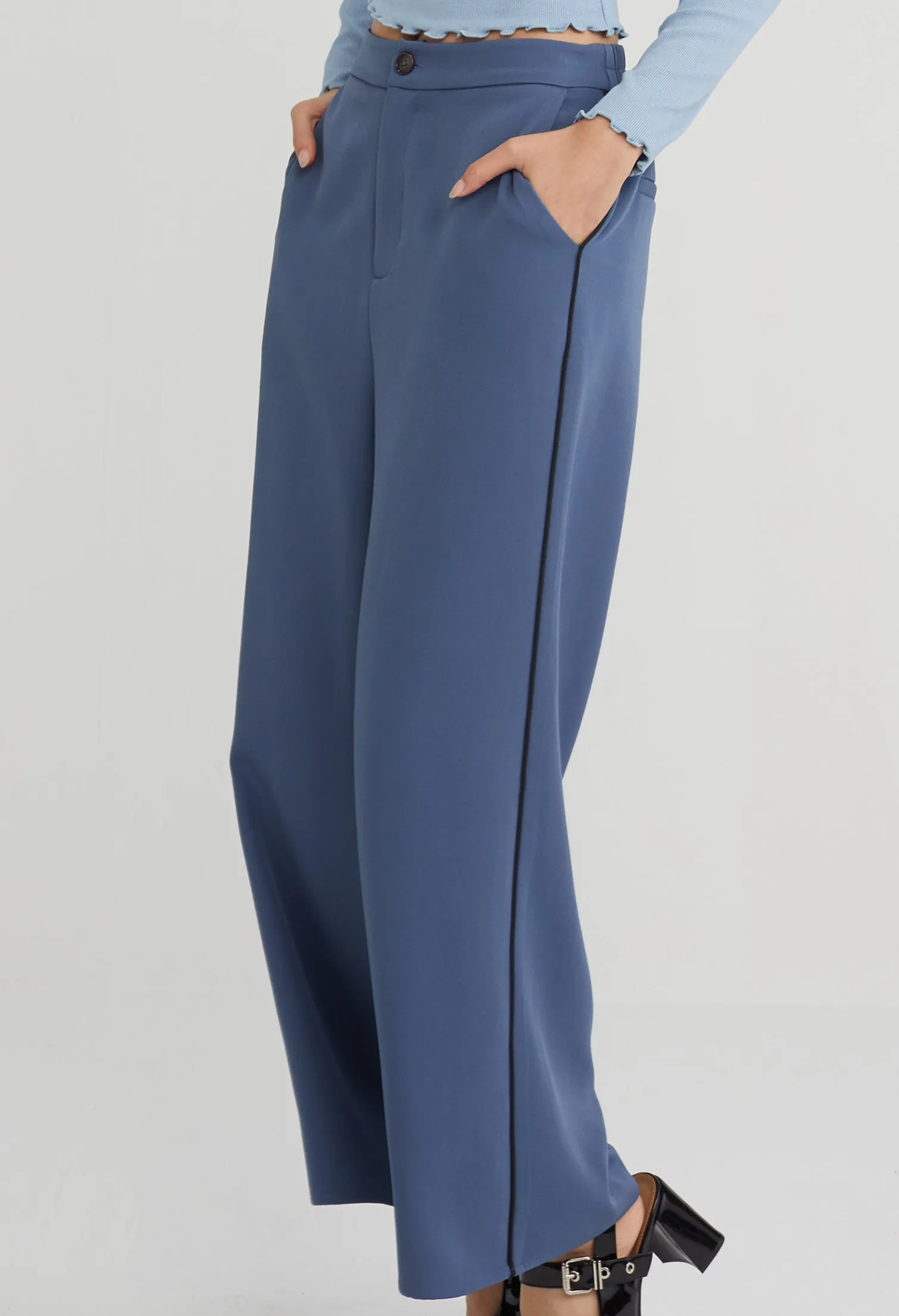 Office Straight Leg Tapered Trousers