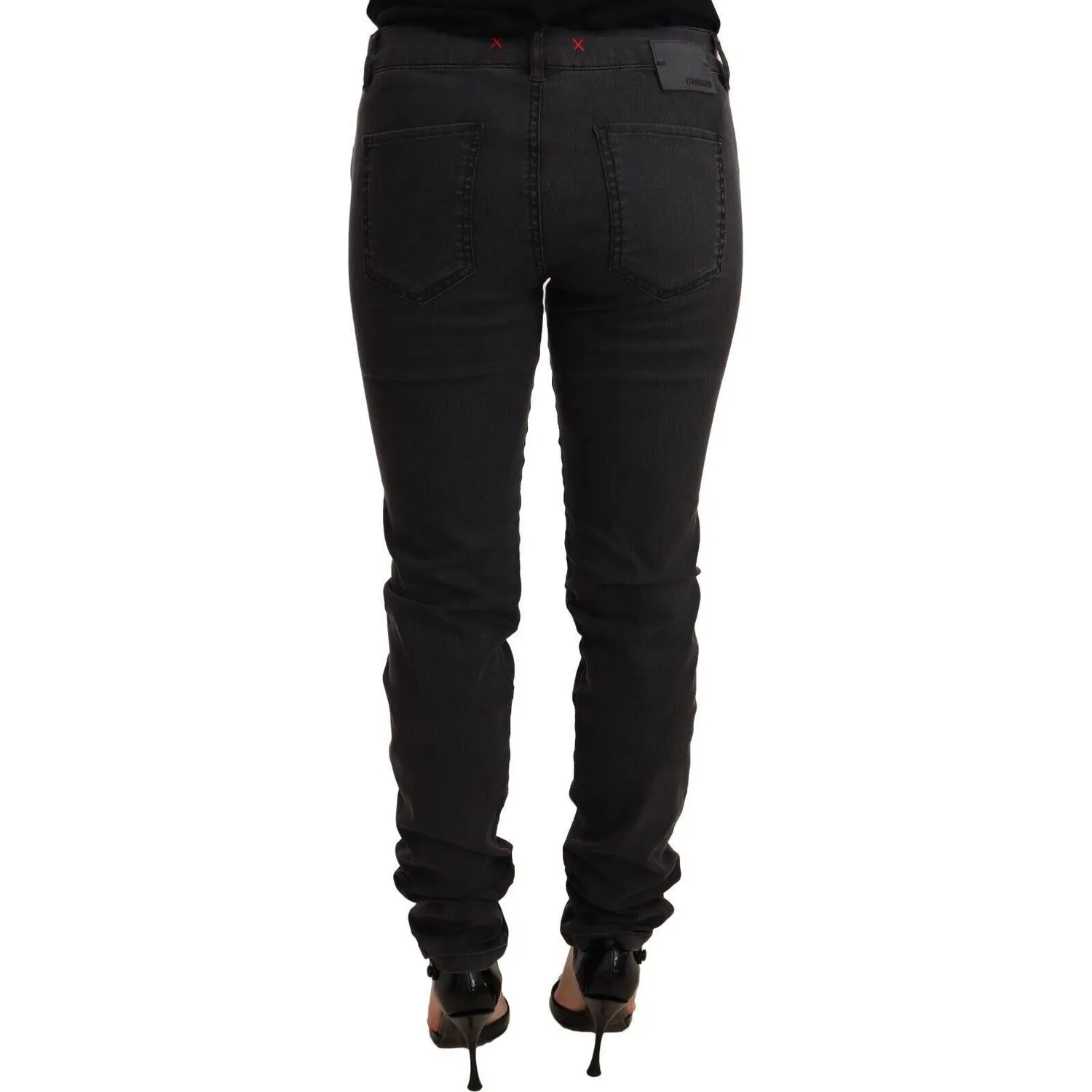 PINKO Chic Mid Waist Skinny Black Denim