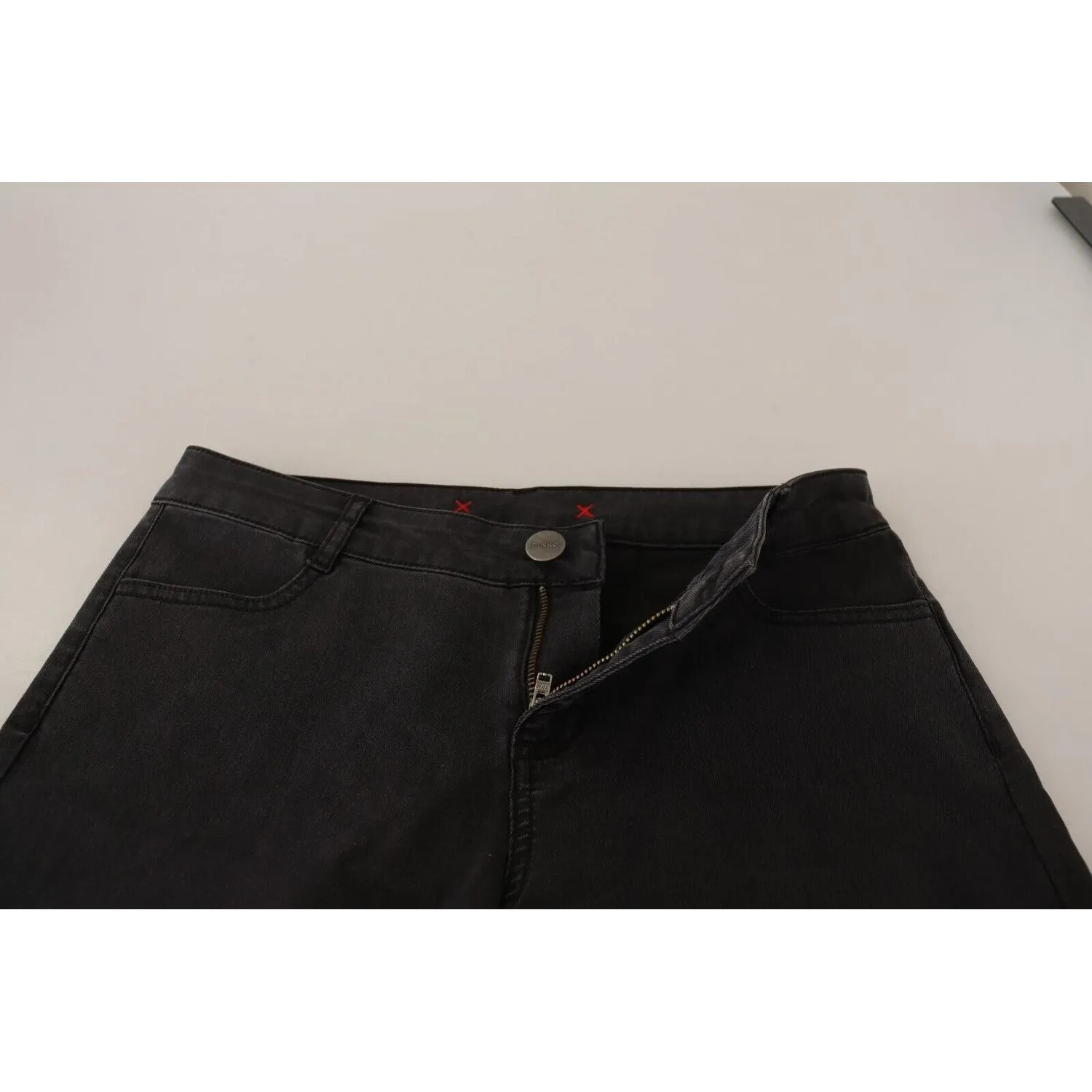 PINKO Chic Mid Waist Skinny Black Denim