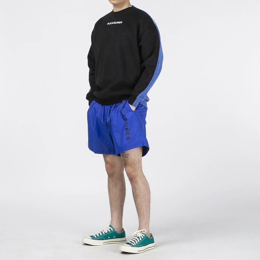 Pleasures Experience Blocked Crewneck Sweater Black / Blue