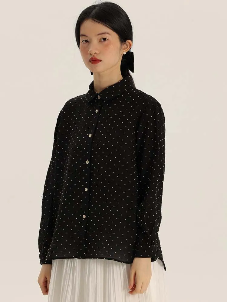 Polka Dot Niche Design Shirt【s0000006904】