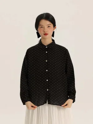 Polka Dot Niche Design Shirt【s0000006904】