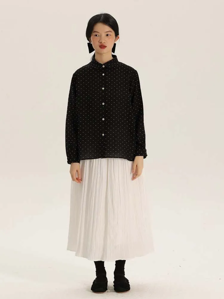 Polka Dot Niche Design Shirt【s0000006904】