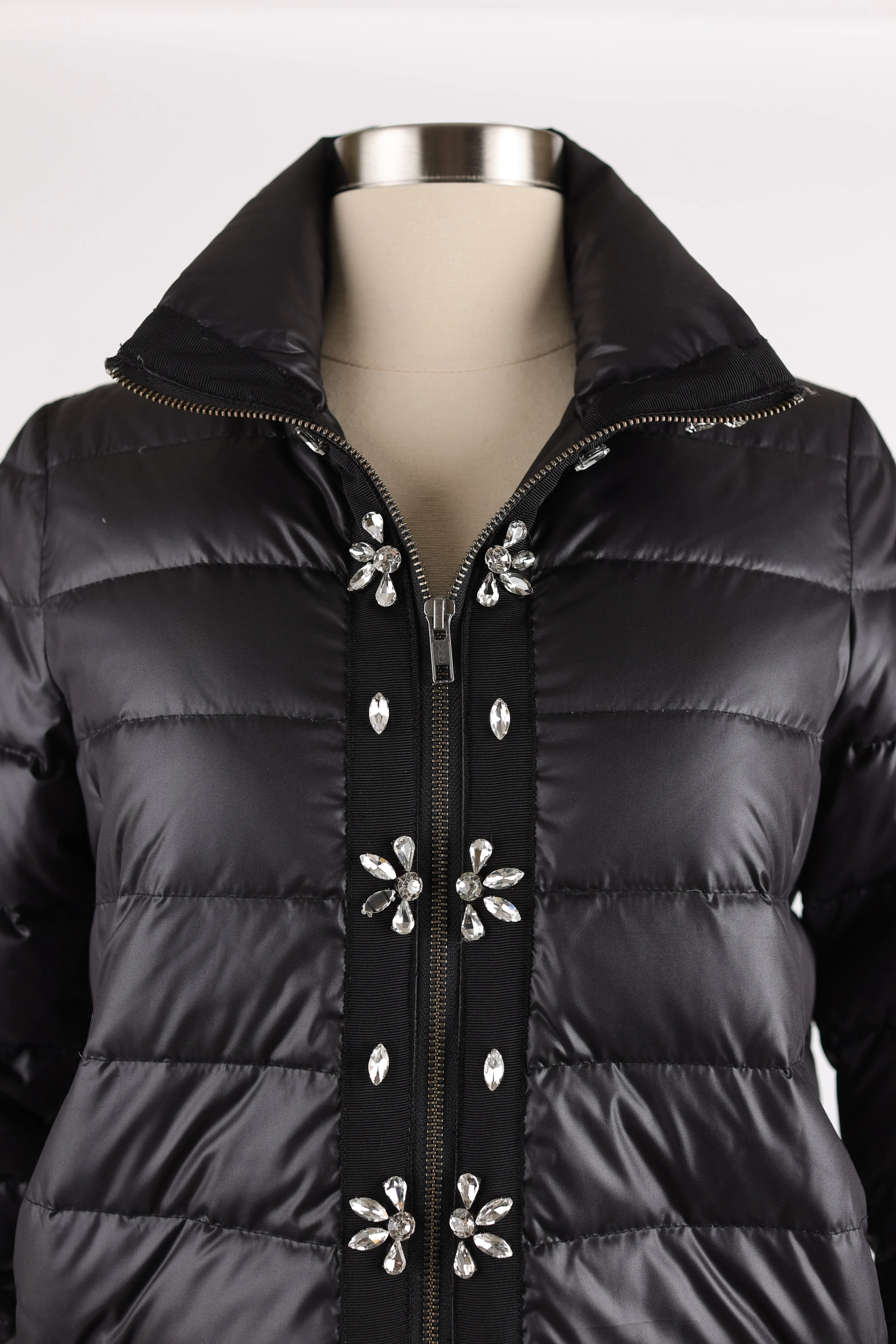 Quilted Down Jacket - Rhinestone