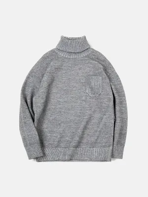 Ribbing Turtleneck Sweater