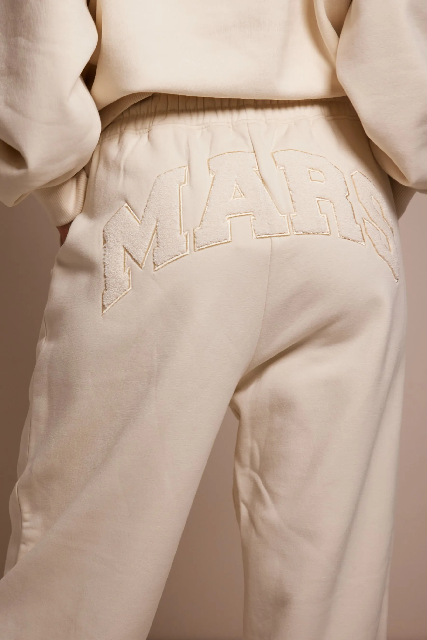 The Mars Varsity Joggers - Cream