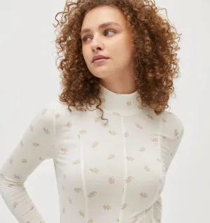 The Temi Top -  Ivory Autumn Paisley