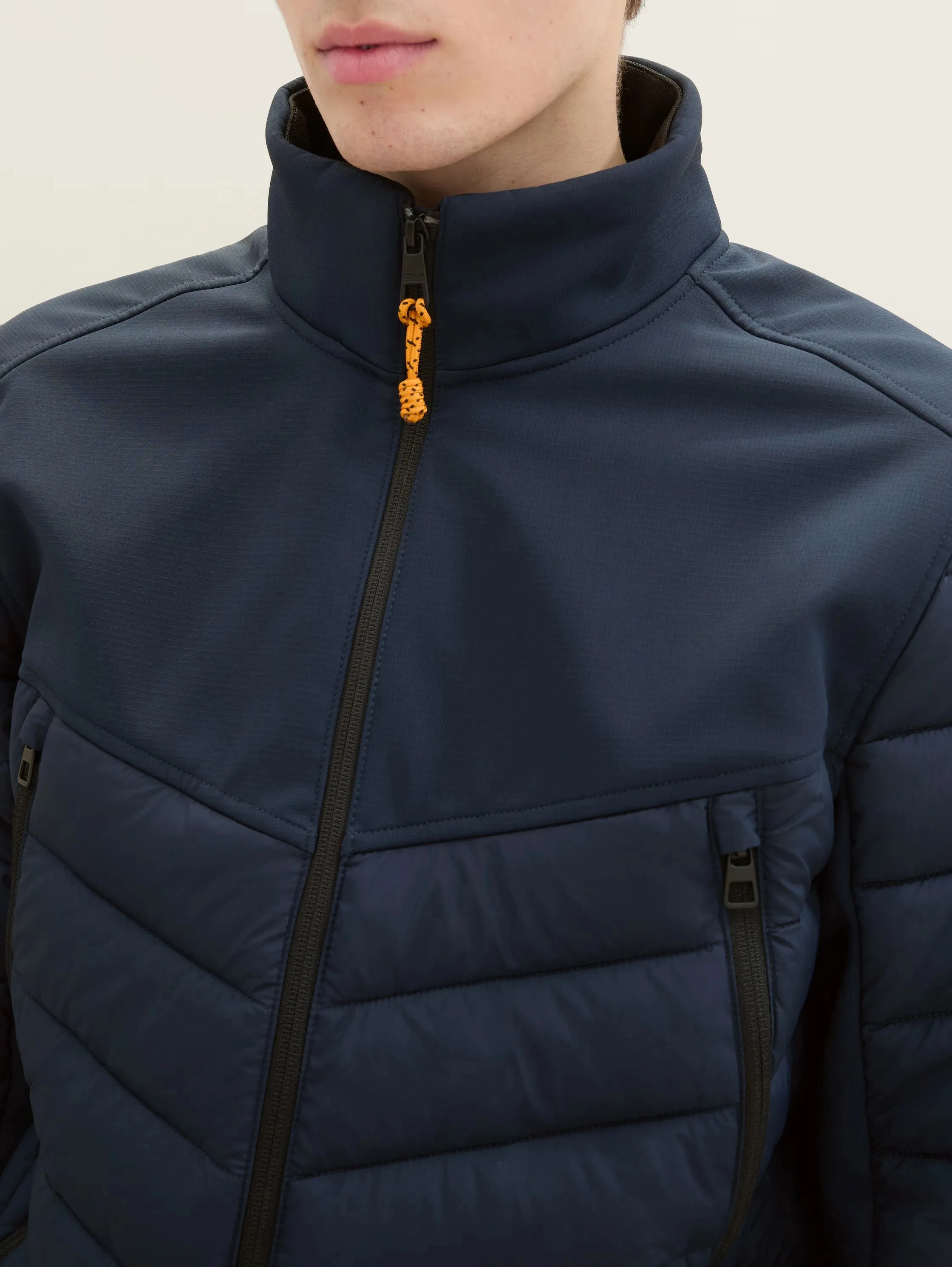 Tom Tailor Hybrid Quilted Navy Jacket